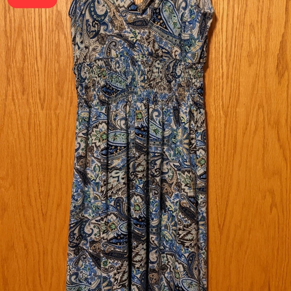 Retro Paisley pattern dress